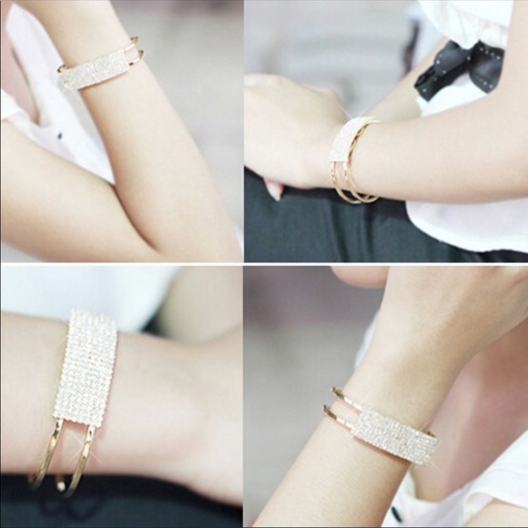 5⭐️RATED CRYSTAL BLING BANGLE CUFF - Picture 6 of 7